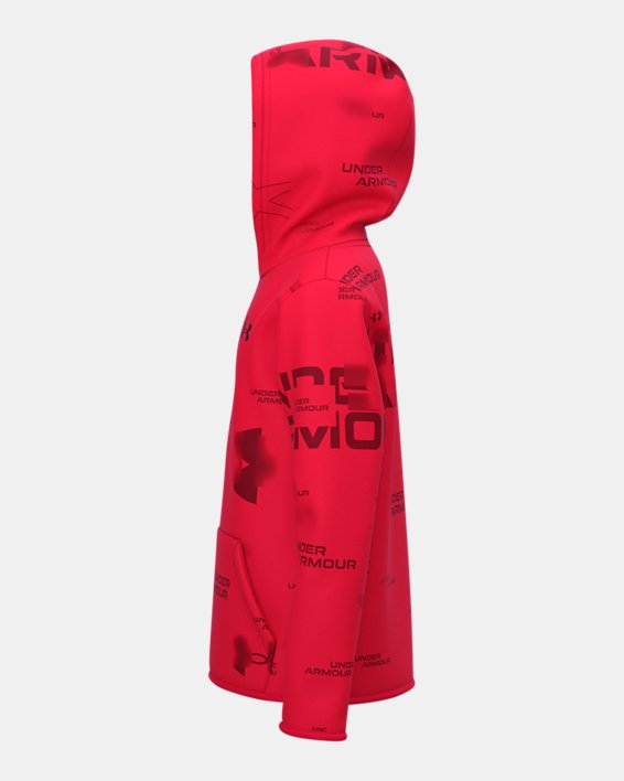 Boys' Armour Fleece® Printed Hoodie, Red, pdpMainDesktop image number 4